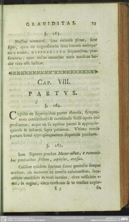 Cap. VIII. Partus