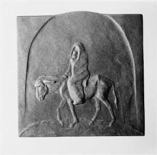 Auf dem Heimweg (Plakette) : Auf dem Heimweg (Plakette). Bronze, gegossen (1934/1940; E. Richter) Eigentum der Künstlerin