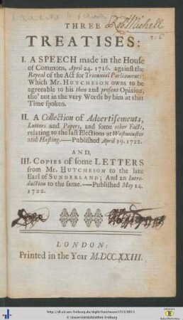 Three treatises