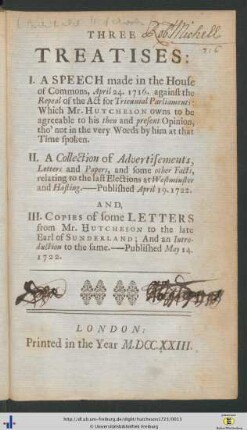 Three treatises