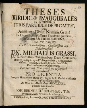 1-12, Theses Juridicae Inaugurales