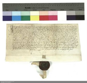 Revers des Konrad Stoltz bezüglich der Belehnung mit einem Burggut in Bad Brückenau durch Johann [I. von Henneberg], Abt von Fulda