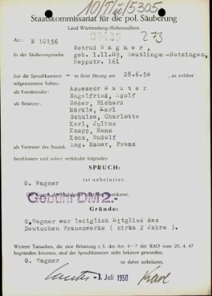 Wagner, Gertrud