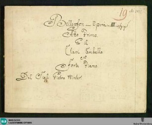 Bellerophon. Arr - Don Mus.Ms. 2051 : cemb
