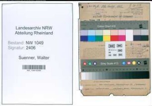 Entnazifizierung Walter Suenner , geb. 28.09.1908 (Kaufmaennischer Angestellter)