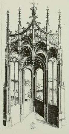 Idealarchitektur, Blick in eine gotische Kapelle