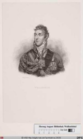 Bildnis Arthur Wellesley Wellington, 1814 1. Duke of
