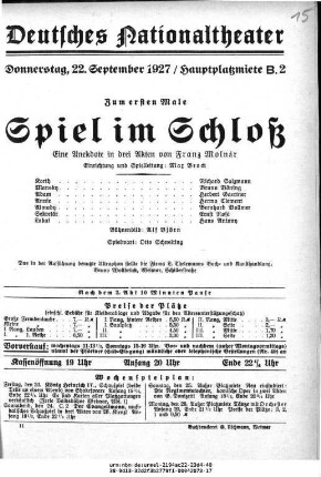 Spiel im Schloß