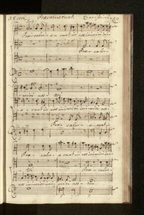 A 3 voci. Praevaluerunt. Carissimi.