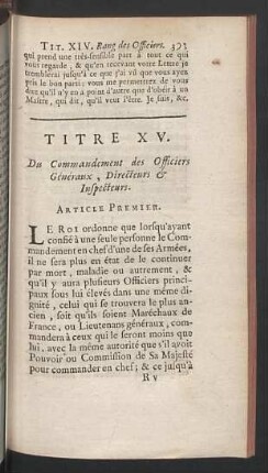 Titre XV.
