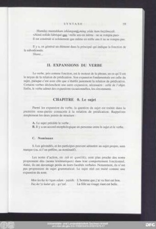 II. Expansions Du Verbe
