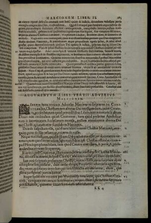 Argumentum Libiri Tertii Adversus Marcionem.