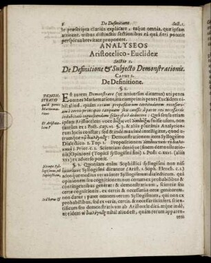 Sectio I. De Definitione & Subjecto Demonstrationis.
