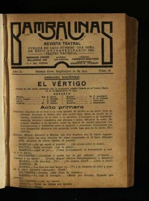 El vértigo : drama en dos actos