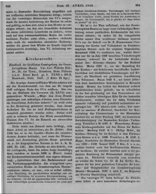 Köhler, K. W.: Handbuch der kirchlichen Gesetzgebung des Grossherzogthums Hessen. Bd. 1. Darmstadt: Diehl 1847