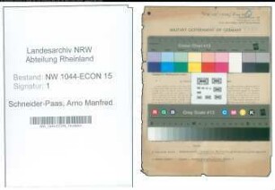 Entnazifizierung Arno Manfred Schneider-Paas , geb. 03.12.1920 (Ingenieur)