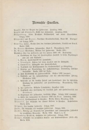 Benutzte Quellen.