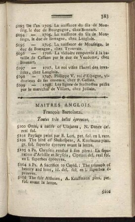 Maitres Anglois.