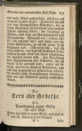 Der Kern aller Gebethe