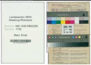 Entnazifizierung Ernst Maul , geb. 05.11.1894 (Chemiker)