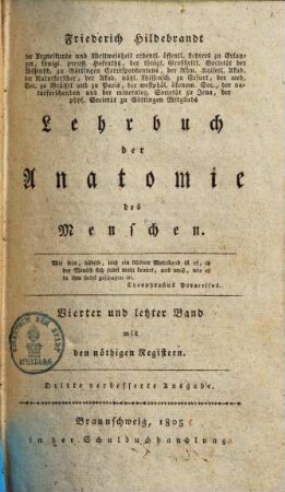 Lehrbuch der Anatomie des Menschen, 4