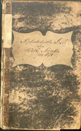 Rekrutierungsstammrollen des Stadtkreises Münster Jahrgang 1871