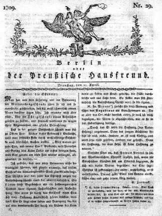 Nr. 29., 11. April 1809