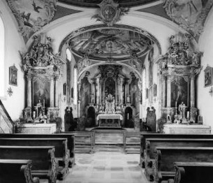 Mödishofen. Katholische Filialkirche Sankt Vitus (Neubau 1750; I. Paul). Altarraum