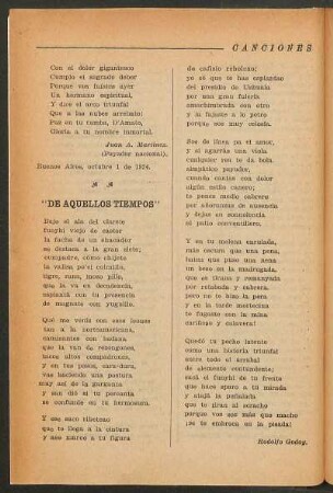 "De aquellos tiempos"