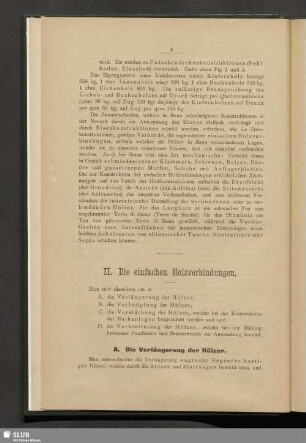 II. Die einfachen Holzverbindungen