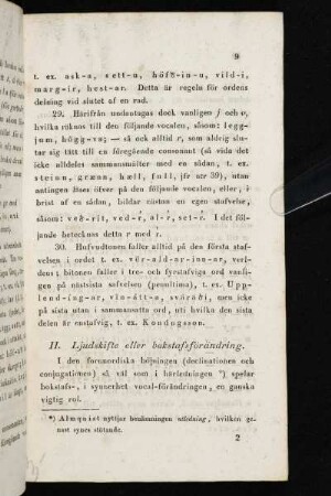 II. Ljudskifte eller bokstafsförändring.