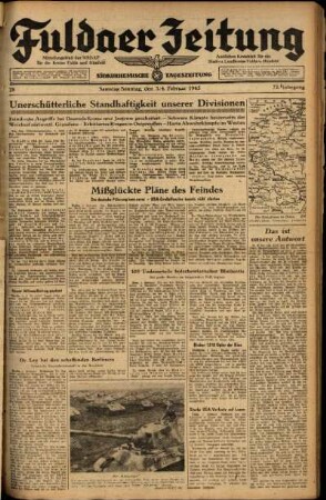 Ausgabe vom Samstag, den 03. Februar 1945.