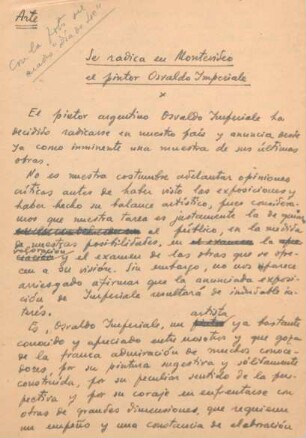 27-28, Se radica en Montevideo el pintor Osvaldo Imperiale