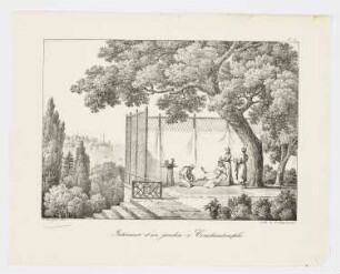 Intérieur d’un jardin à Constantinople.