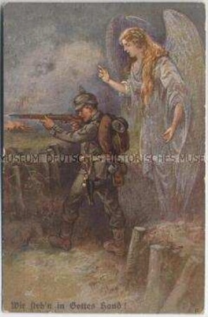 Religiöse Postkarte zum Ersten Weltkrieg