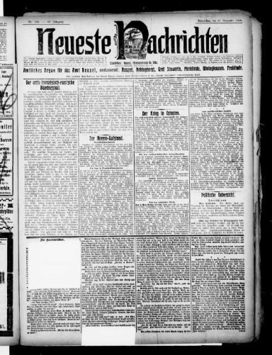 Titelseite einer Zeitung