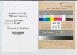 Entnazifizierung Bernhard Homermann, geb. 12.05.1893 (Stadtinspektor)