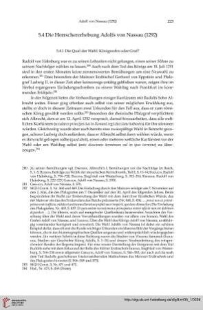 5.4 Die Herrschererhebung Adolfs von Nassau (1292)