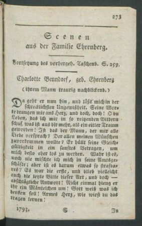 Charlotte Benndorf, geb. Ehrenberg (ihrem Mann traurig nachblickend.)