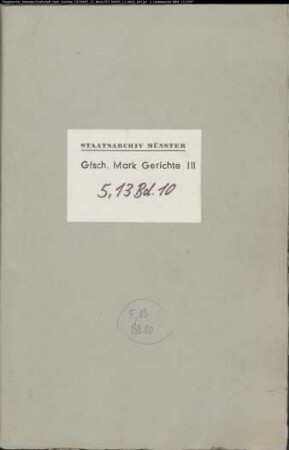 Belege zum Hypothekenbuch ("Scrinium") des Ksp. Lüdenscheid Bd. 10
