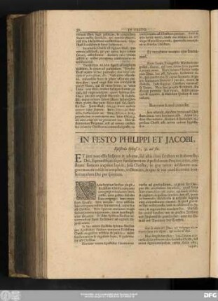 In Festo Philippi Et Iacobi, Epistola Ephes. 2, 19. ad fin.