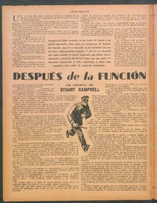 Después de la función : Un cuento de Stuart Campbell