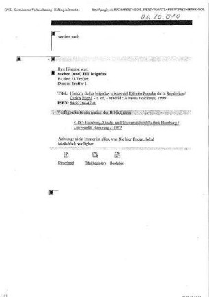 Verfügbarkeitsinformation der Bibliotheken