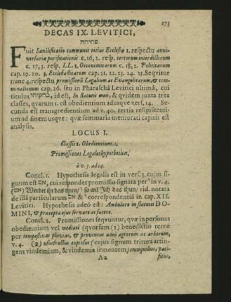 Decas IX. Levitici