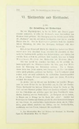 VI. Weltverkehr und Welthandel