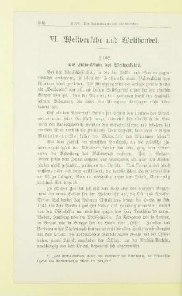 VI. Weltverkehr und Welthandel