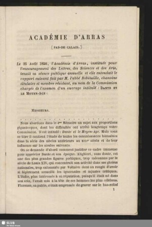 Académie D´ Arras (Pas-De-Calais)