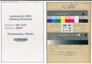 Entnazifizierung Wilhelm Scharpenberg , geb. 26.03.1906 (Bergmann)