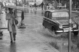 Regenwetter in der Innenstadt
