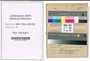 Entnazifizierung Hermann Port , geb. 08.01.1898 (Schriftleiter)